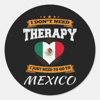Adesivo Redondo Mexican Flag I Mexico Flag I Vacation Mexican 