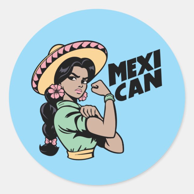 Adesivo Redondo MexiCAN Stickers (Frente)