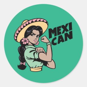 Adesivo Redondo MexiCAN Stickers