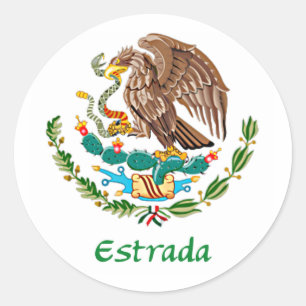 Adesivo Redondo Mexicano Eagle de Estrada