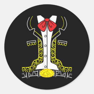 Adesivo Redondo Mexicano Mariachi, Charro Cinco De Mayo Costume Sh