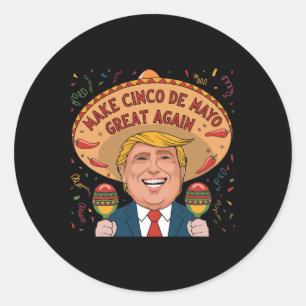 Adesivo Redondo Mexicano Torne Excelente Cinco De Mayo Novamente E