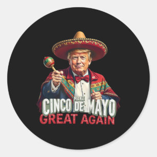 Adesivo Redondo Mexicano Torne Excelente Cinco De Mayo Novamente E