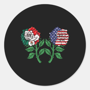 Adesivo Redondo México Bandeira dos Estados Unidos Bandeira Mexica