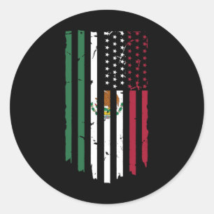 Adesivo Redondo México Bandeira dos Estados Unidos Patriot Bandeir