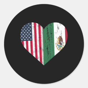 Adesivo Redondo México Bandeira dos Estados Unidos Patriot Bandeir