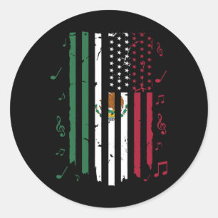 Adesivo Redondo México Bandeira dos Estados Unidos Patriot Bandeir