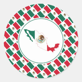 ADESIVO REDONDO MEXICO FLAG