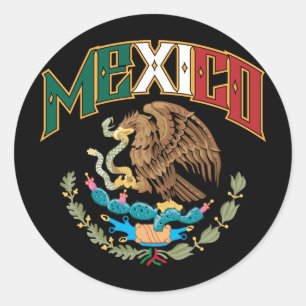 Adesivo Redondo México grande e corajoso