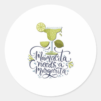 Adesivo Redondo México - Mamãe Precisa de Margarita - Luz