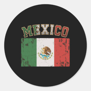 Adesivo Redondo México, México: Bandeiras mexicanas Mulheres adole