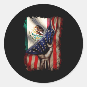 Adesivo Redondo México Roots American Flag México É Chamado