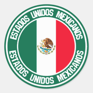 Adesivo Redondo México Round Emblem