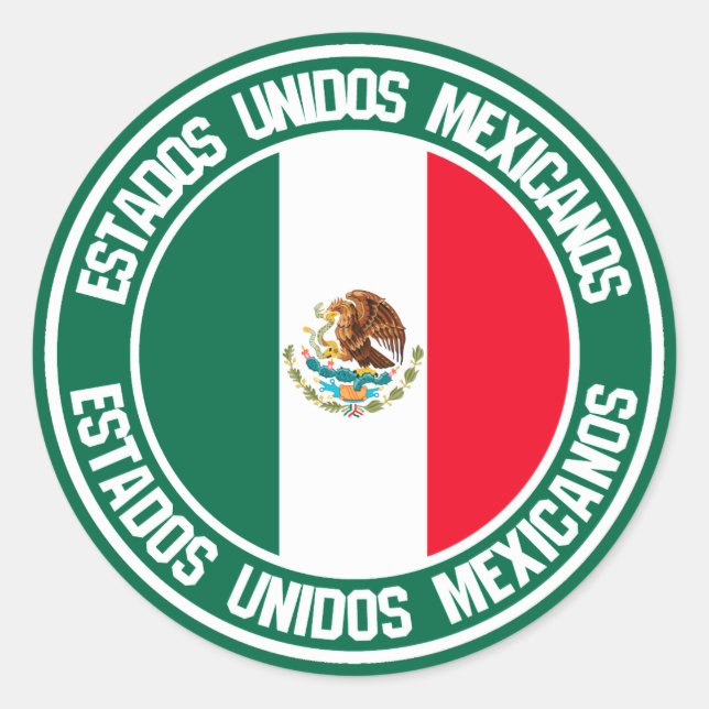 Adesivo Redondo México Round Emblem (Frente)