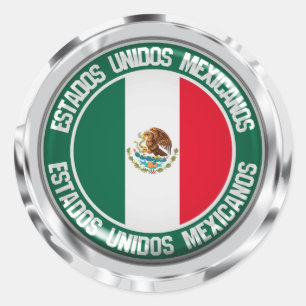Adesivo Redondo Mexico Round Emblem