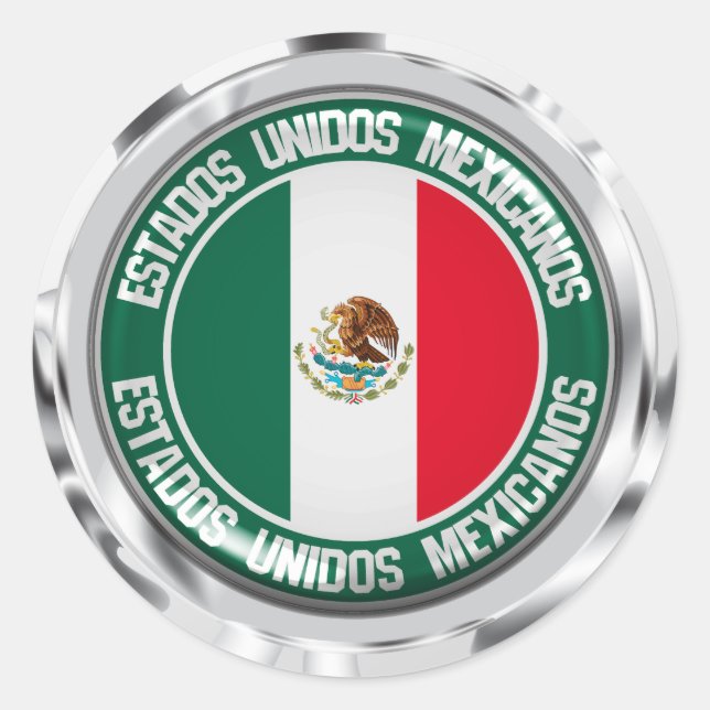 Adesivo Redondo Mexico Round Emblem (Frente)
