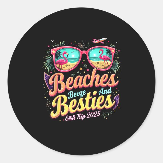 Adesivo Redondo México Trip Beaches Booze Besties Girls Trip Beach (Frente)