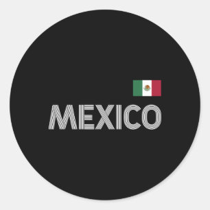Adesivo Redondo México Vintage, México Flag Orgulho Hat Jersey