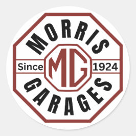 Adesivo Redondo MG Morris Garages