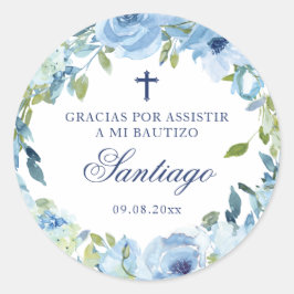 Adesivo Redondo Mi Bautizo Recuerdos Para Bautizo Espanhol Baptism