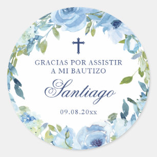 Adesivo Redondo Mi Bautizo Recuerdos Para Bautizo Espanhol Baptism