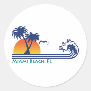 Adesivo Redondo Miami Beach