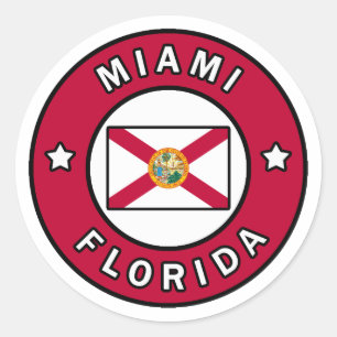 Adesivo Redondo Miami Florida