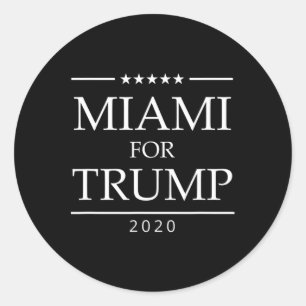 Adesivo Redondo Miami Por Trump Vote Presidente Hispano Latino Flo