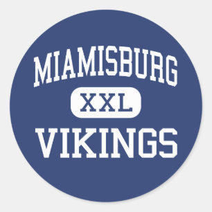Adesivo Redondo Miamisburg Viquingues Miamisburg médio Ohio