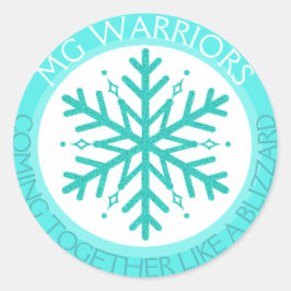 Adesivo Redondo Miastenia Gravis No Two Snowflakes sticker