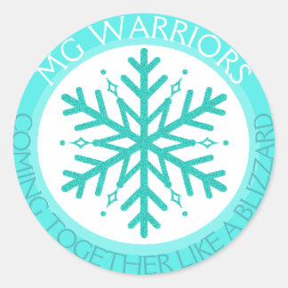 Adesivo Redondo Miastenia Gravis No Two Snowflakes sticker