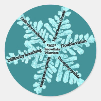 Adesivo Redondo Miastenia Gravis Sensibilização Autocolantes