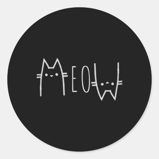 Adesivo Redondo Miau (Frente)