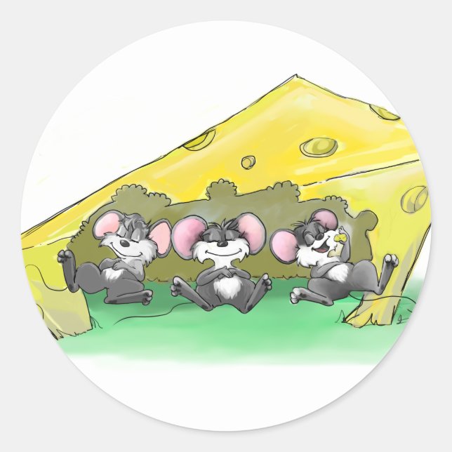 Adesivo Redondo Mic, Mac e Moe Banquete de Ação de Graças (Frente)