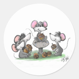 Adesivo Redondo Mic, Mac e o Dia de os pais Feliz de Moe