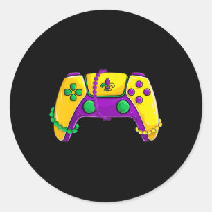 Adesivo Redondo Miçangas de jogos Kids Mardi Gras