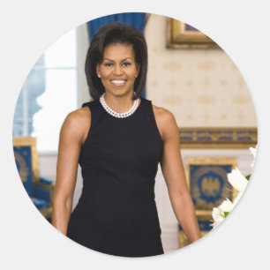 Adesivo Redondo Michelle Obama