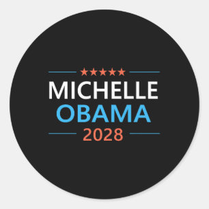 Adesivo Redondo Michelle Obama 2028 Para A Eleição Do Presidente D