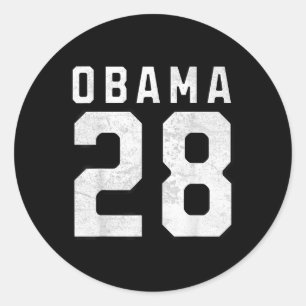 Adesivo Redondo Michelle Obama 2028 Pelo Presidente N.º 28 Vintag