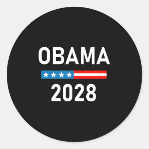 Adesivo Redondo Michelle Obama Pelo Presidente Obama 2028