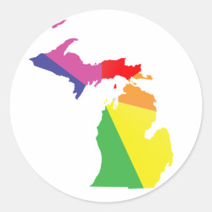 Adesivo Redondo Michigan orgulde.