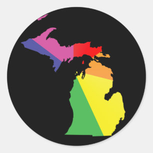 Adesivo Redondo Michigan orgulde.