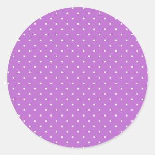 Adesivo Redondo Micro Bolinha Branco - Orquídea Roxo