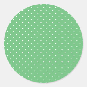 Adesivo Redondo Micro Bolinha Branco - Verde Verão