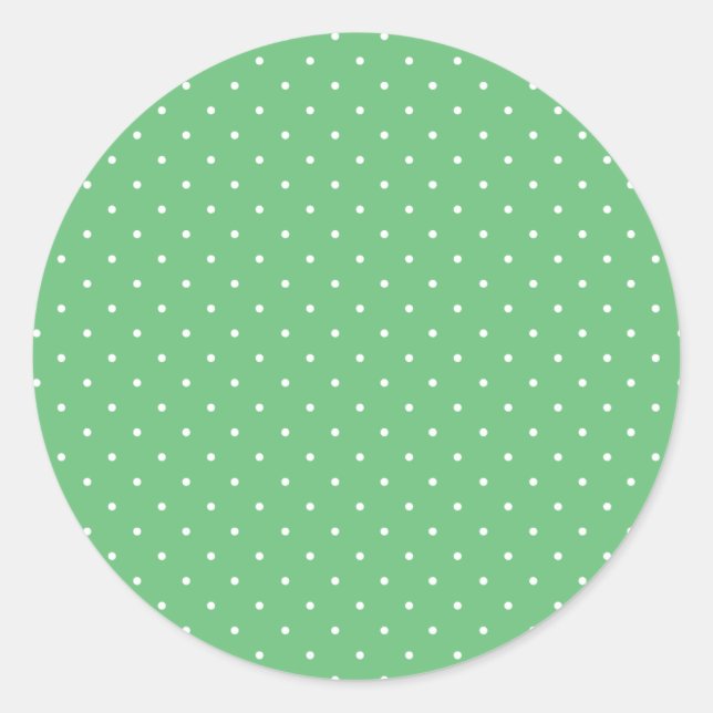 Adesivo Redondo Micro Bolinha Branco - Verde Verão (Frente)