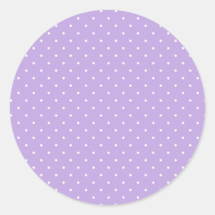 Adesivo Redondo Micro Bolinhas Branco - Lavanda Suave
