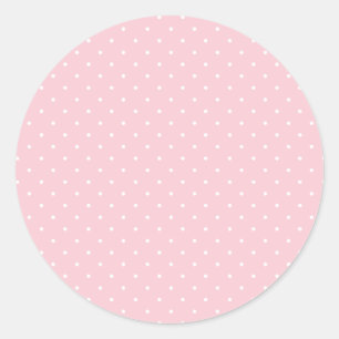 Adesivo Redondo Micro Bolinhas Branco - Rosa