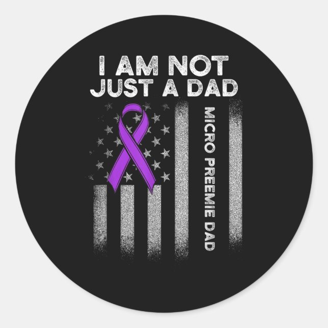 Adesivo Redondo Micro Preemie Nicu New Dad Think Premature Birth  (Frente)