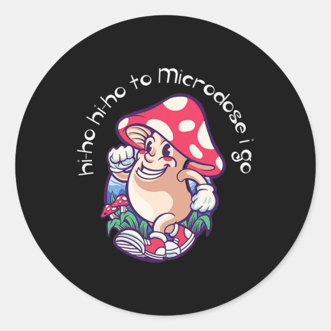 Adesivo Redondo Microdosagem Sensibilização para a Saúde Mental (Frente)