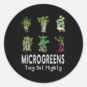 Adesivo Redondo Microgreens Sbrouts Vegan Tiny Mas Poderoso